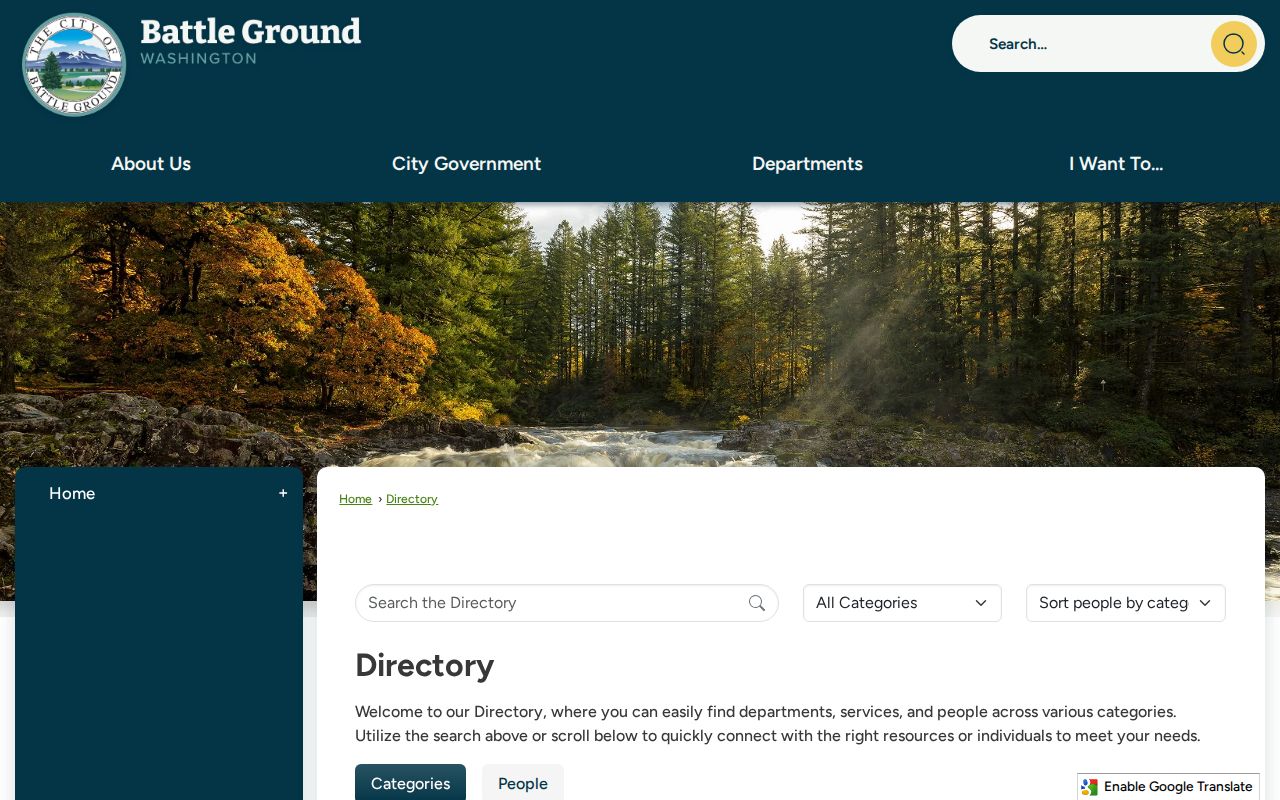 Battle Ground people directories city staff search